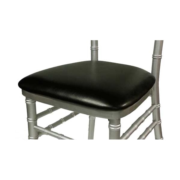 Atlas Commercial Products Chiavari Cushion, Wood-backed Cushions, Vinyl, Black WBC4BKVNL - main